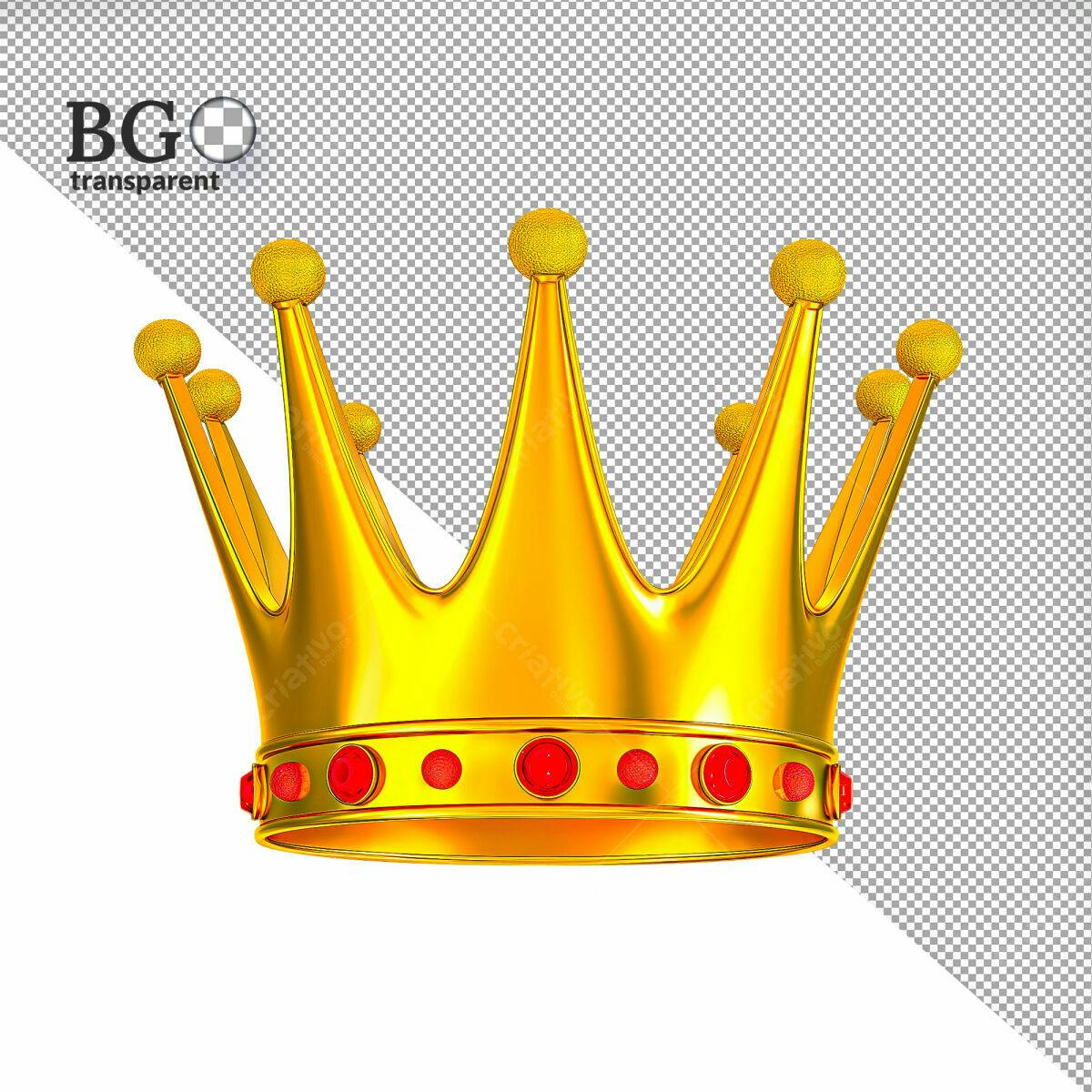 Coroa Real Dourada PSD Editável