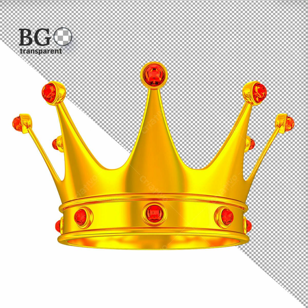 Coroa Real Dourada PSD Editável