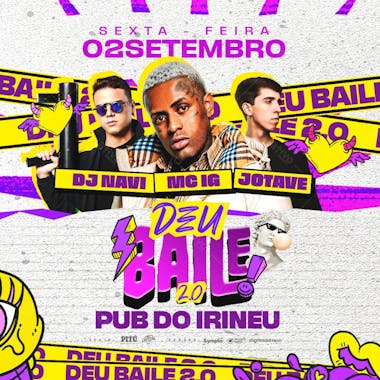 Flyer evento deu baile feed psd editável