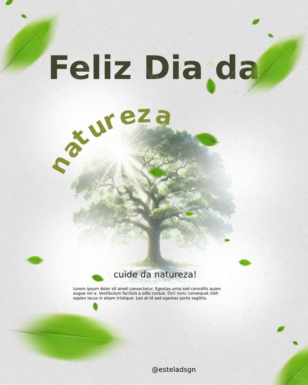 Flyer Dia da Natureza PSD Editável