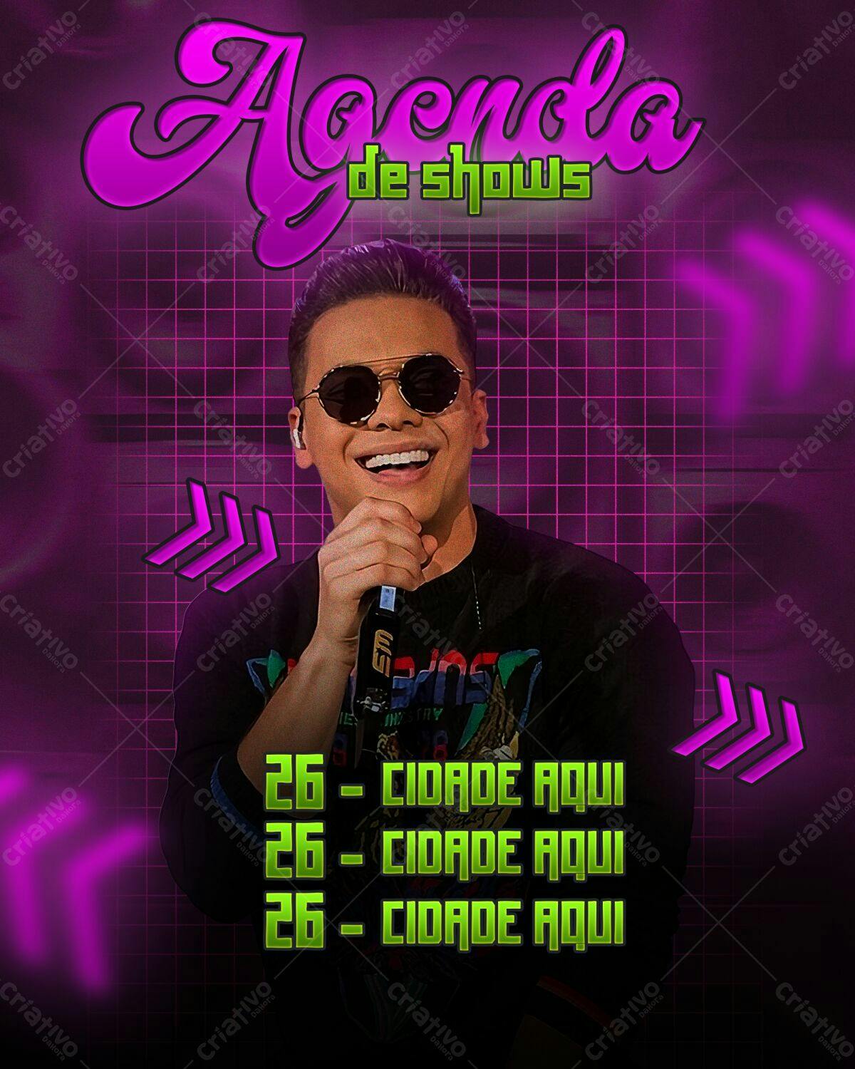 Flyer Agenda de Shows PSD Editável