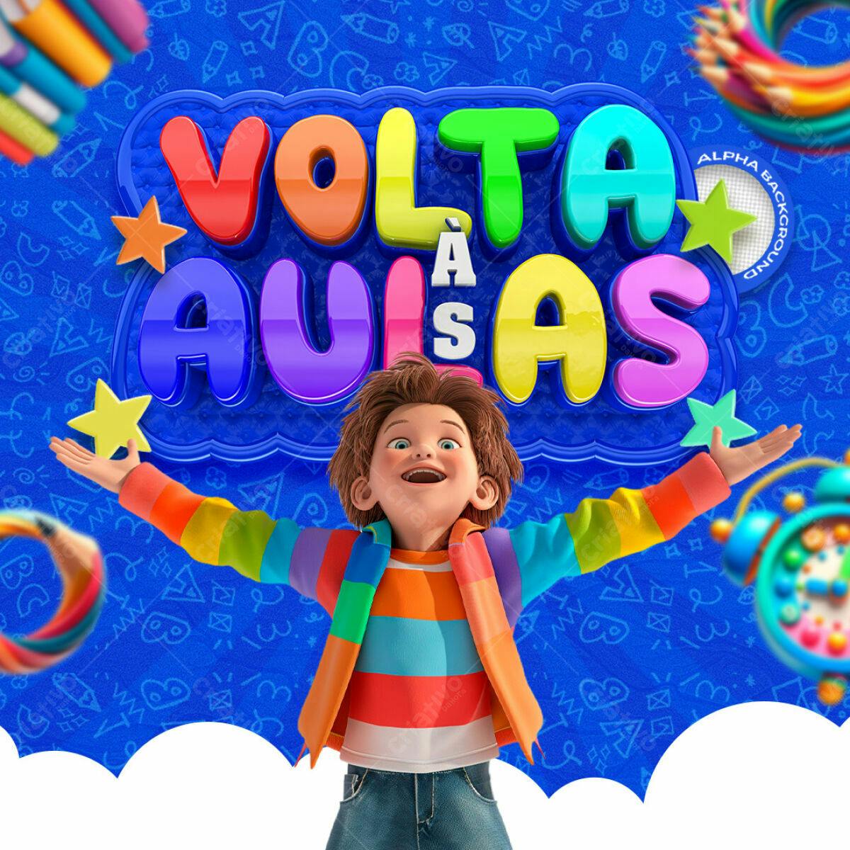 Banner Volta às Aulas PSD Editável