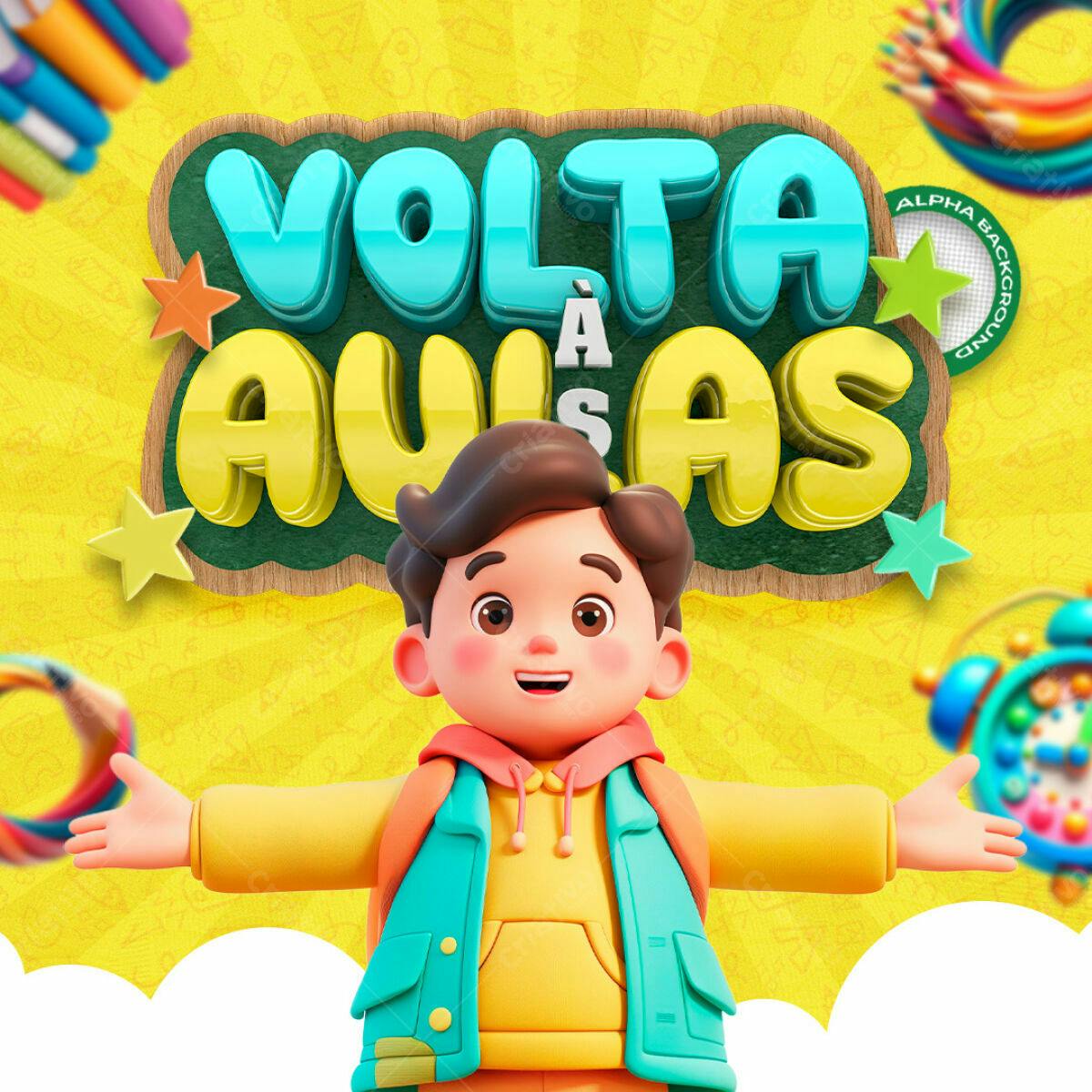 Banner Volta às Aulas PSD Editável