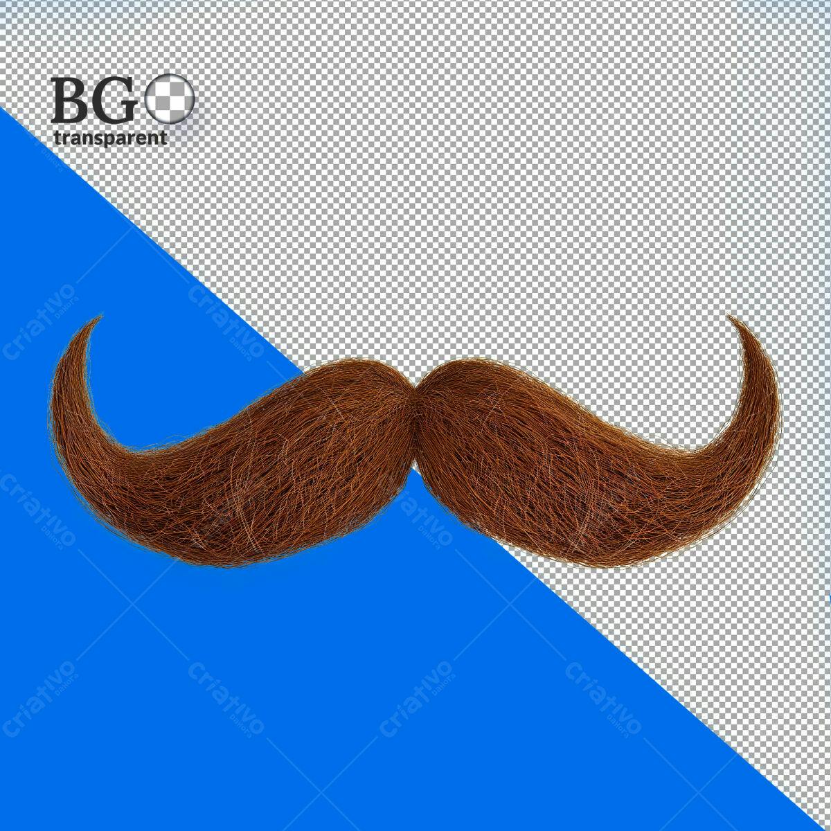 Bigode Realista PSD Editável