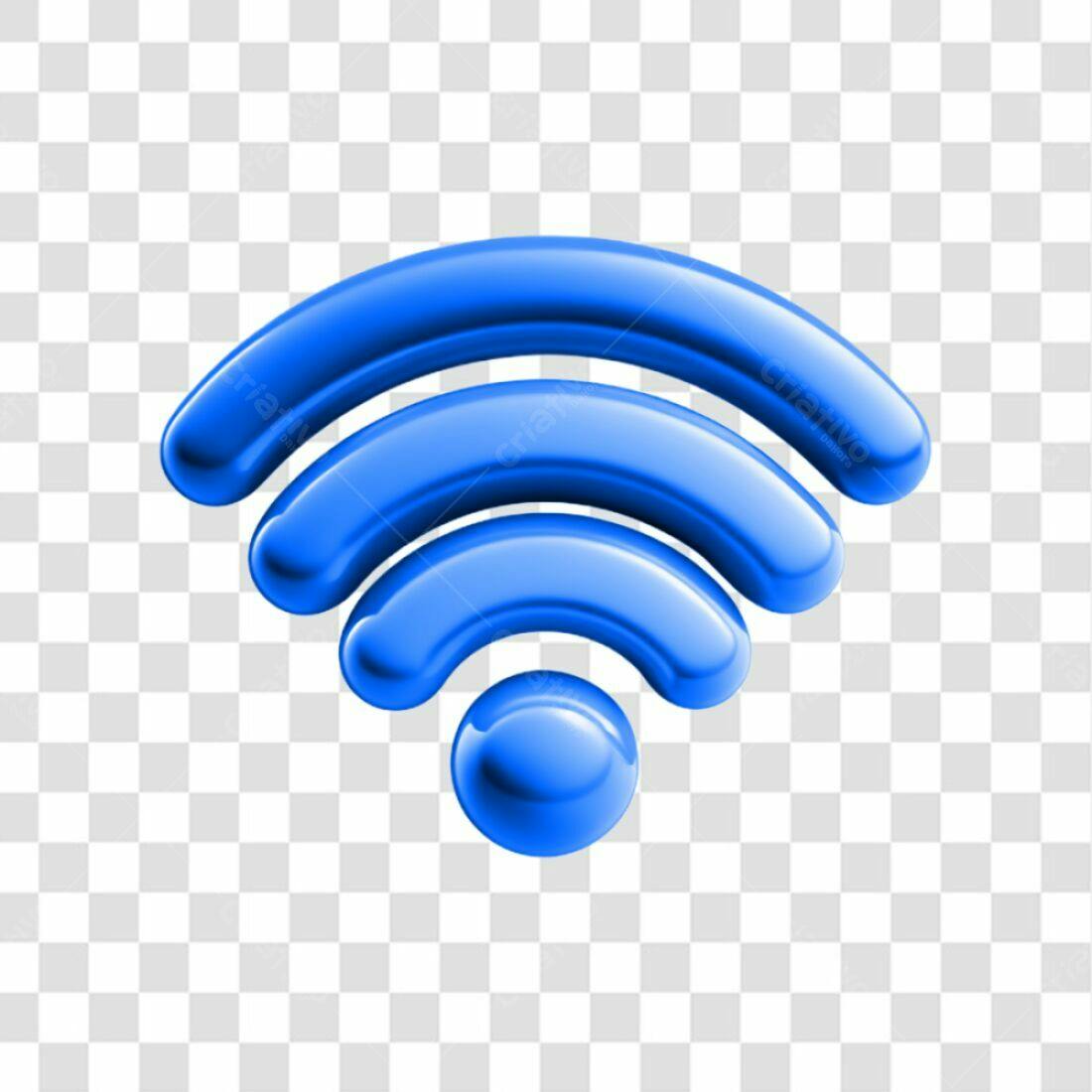 Ícone Wifi Azul PNG com fundo transparente