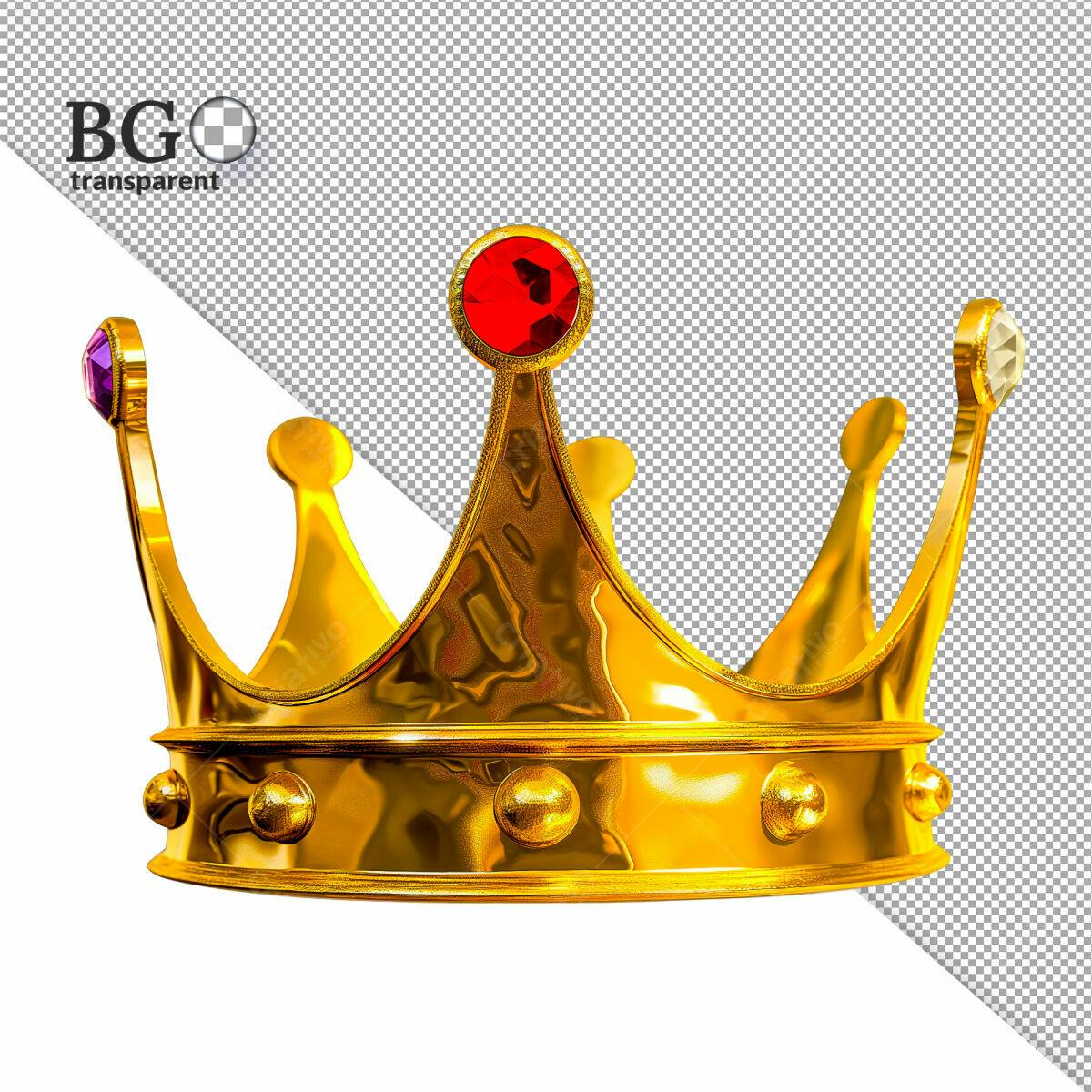 Coroa Real Dourada PSD Editável