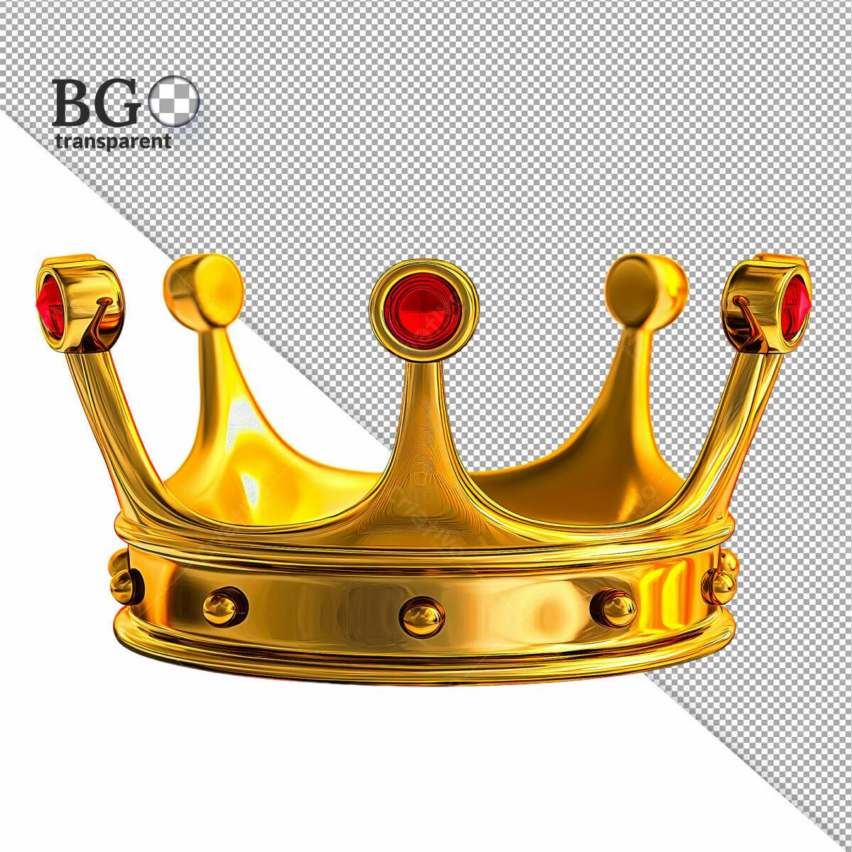Coroa Real Dourada PSD Editável