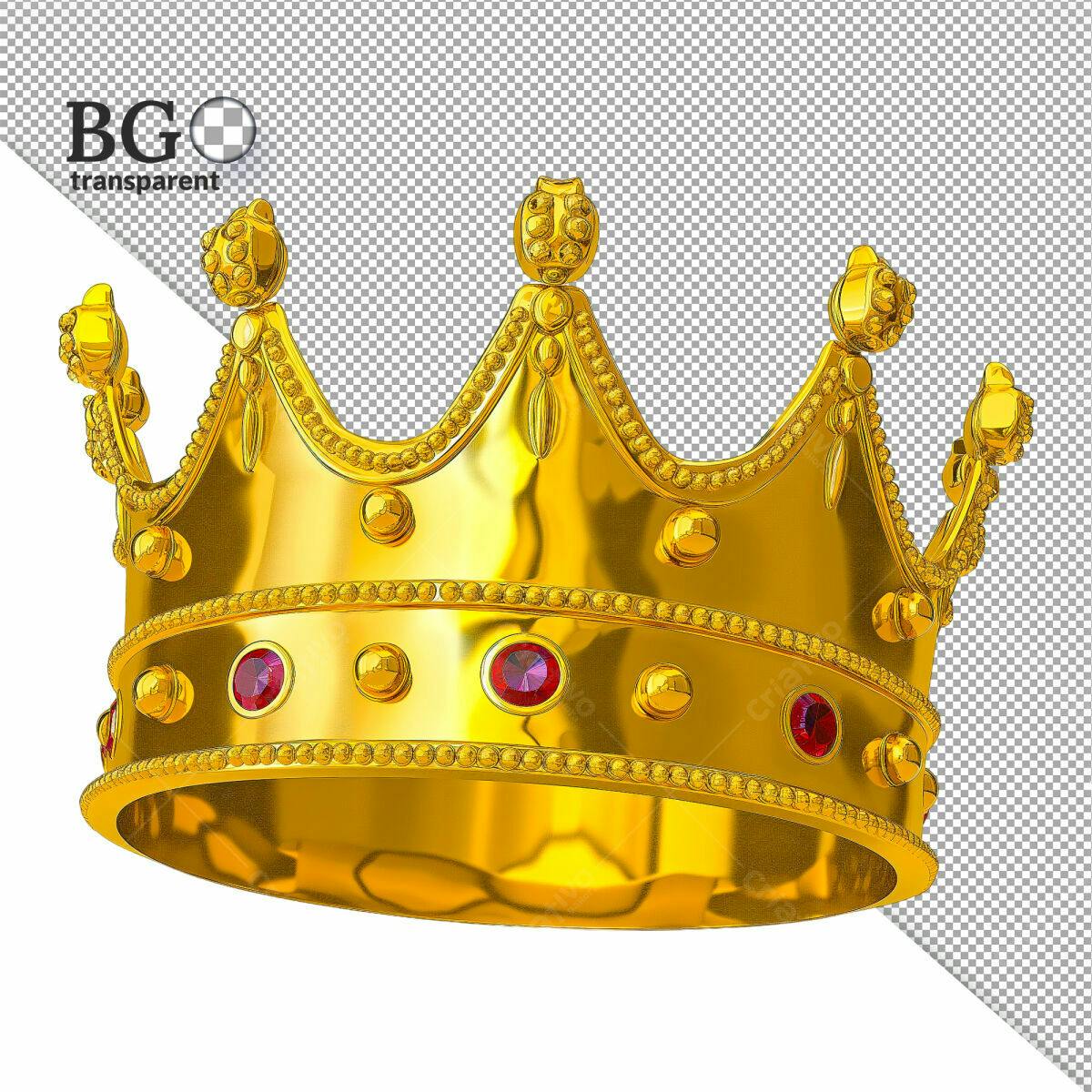 Coroa Real Dourada PSD Editável