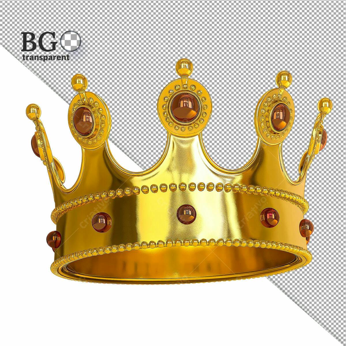 Coroa Real Dourada PSD Editável