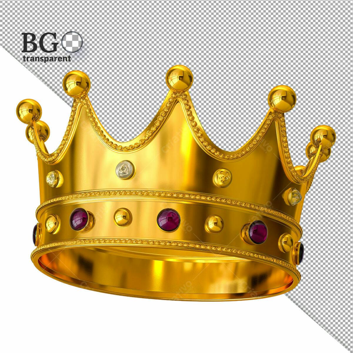 Coroa Dourada Real PSD Editável