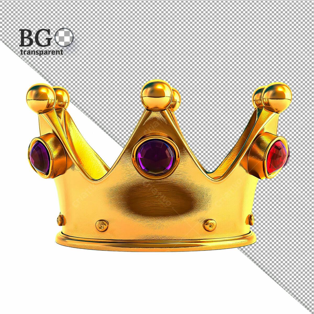 Coroa de Ouro Luxuosa PSD Editável