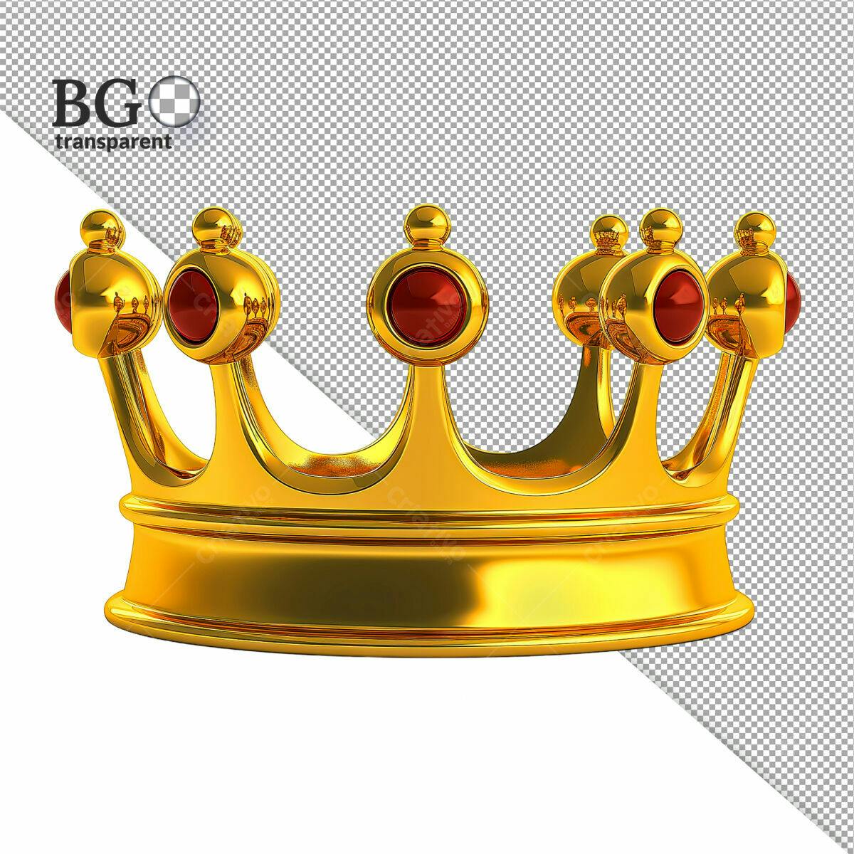 Coroa de Ouro Real PSD Editável