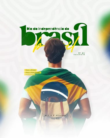 Dia da independência do brasil 07 de setembro social media feed psd editável b 1
