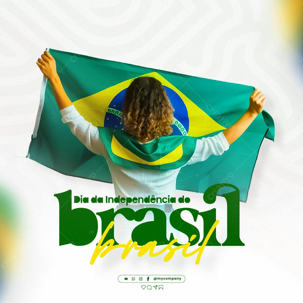 Post para o Dia da Independência do Brasil PSD Editável
