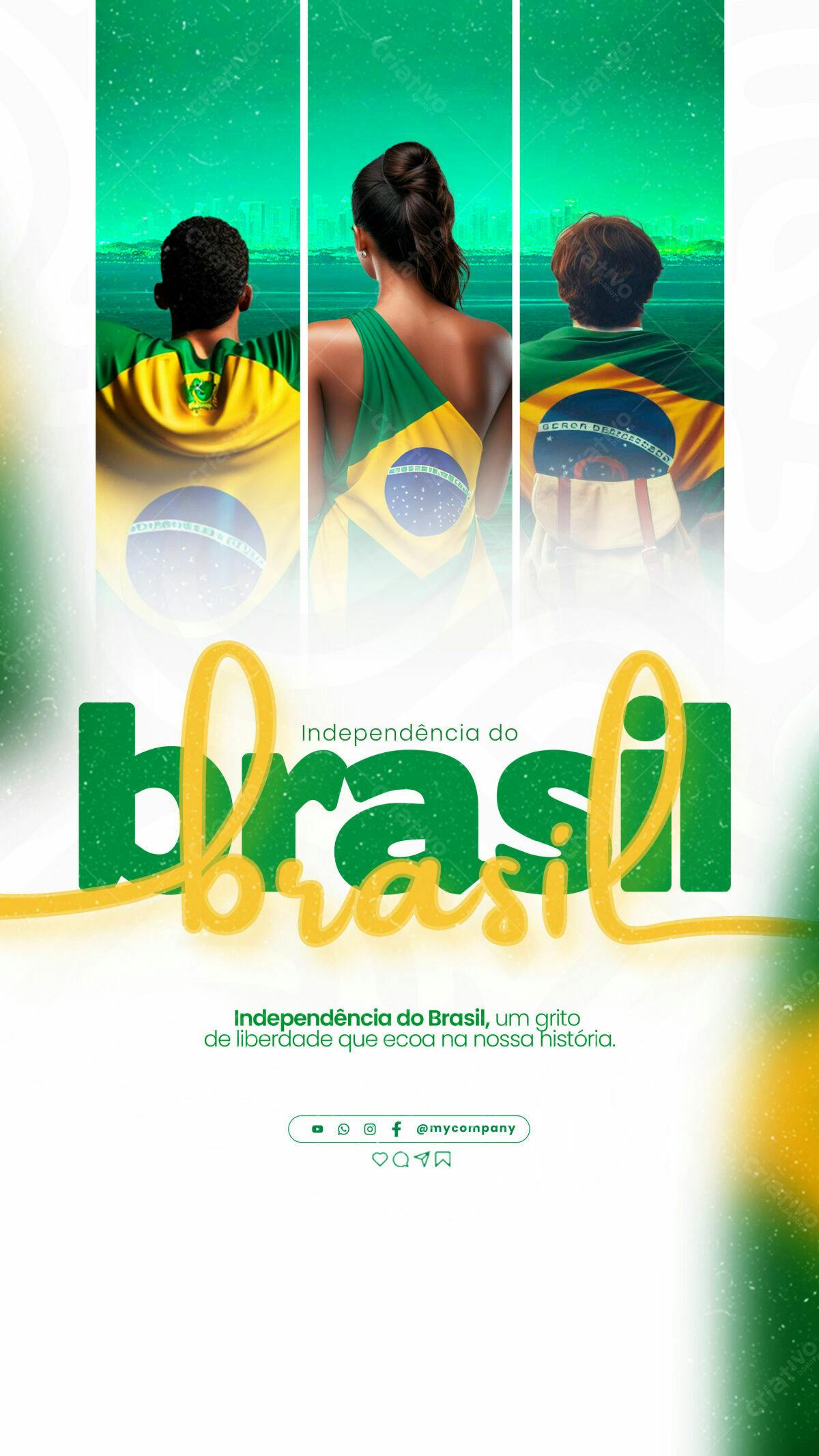 Flyer para Independência do Brasil PSD Editável