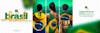 Brazil independence day, september 7th, social media feed psd editable and 4