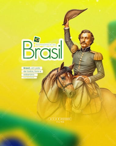 Dia da independência do brasil 07 de setembro social media feed psd editável f 1