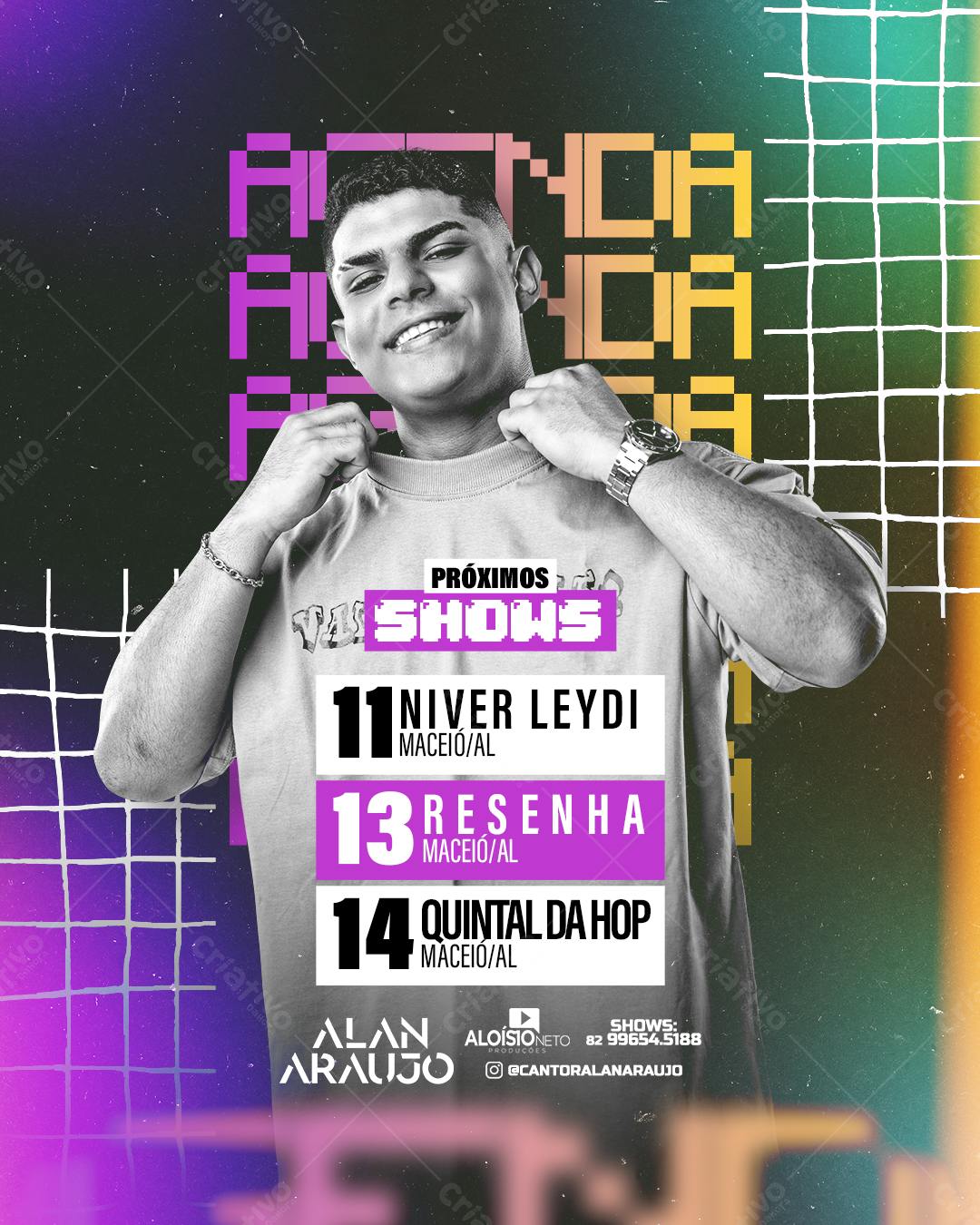 Flyer Shows Alan Araujo PSD Editável