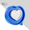 Blue 3d heart for composition