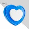 Blue 3d heart for composition