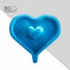 Blue 3d heart for composition