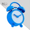 Blue 3d clock for composition