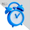 Blue 3d clock for composition