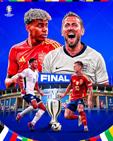 Flyer final eurocopa espanha x inlgaterra