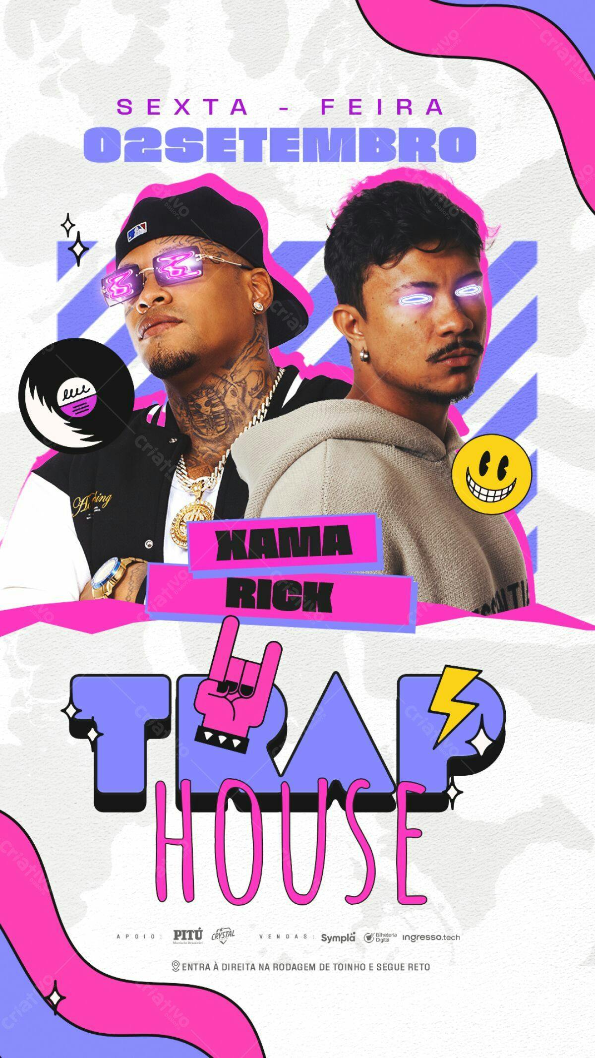 Flyer Festa Trap House PSD Editável
