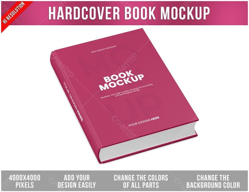 Livro de capa dura mockup