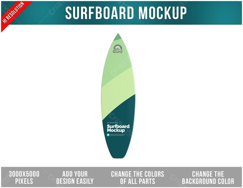 Prancha de surfe mockup