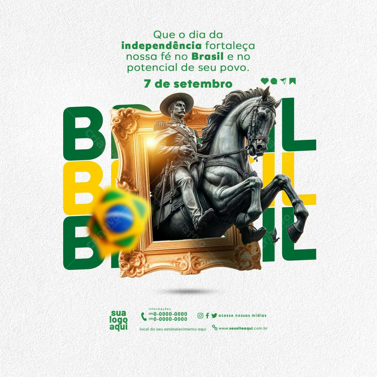 Flyer 7 de Setembro PSD Editável