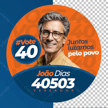 Eleições vereador adesivo campanha política eleitoral