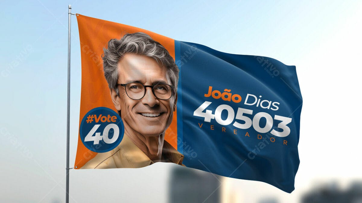 Bandeira de Campanha Política PSD Editável