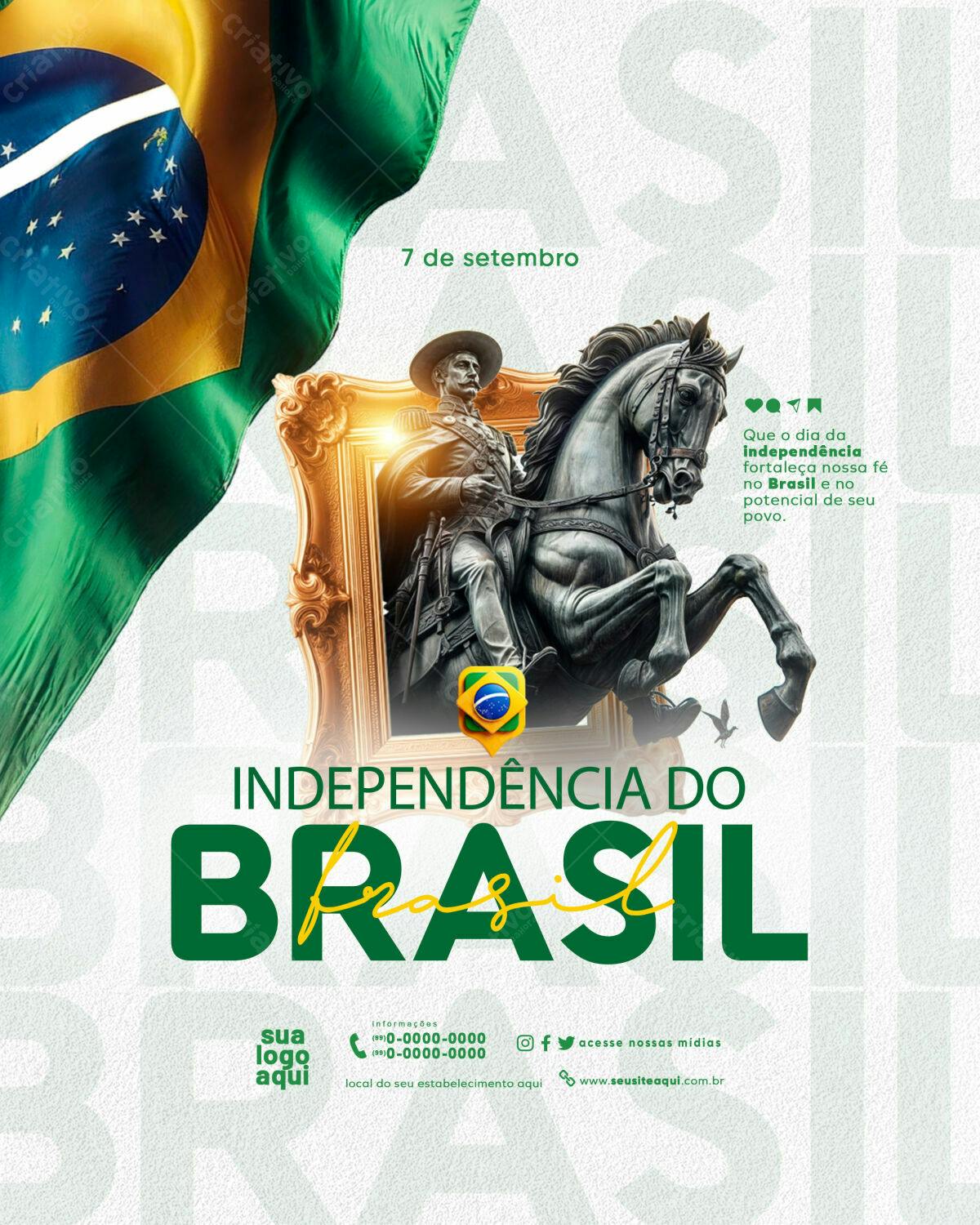 Flyer para 7 de Setembro PSD Editável