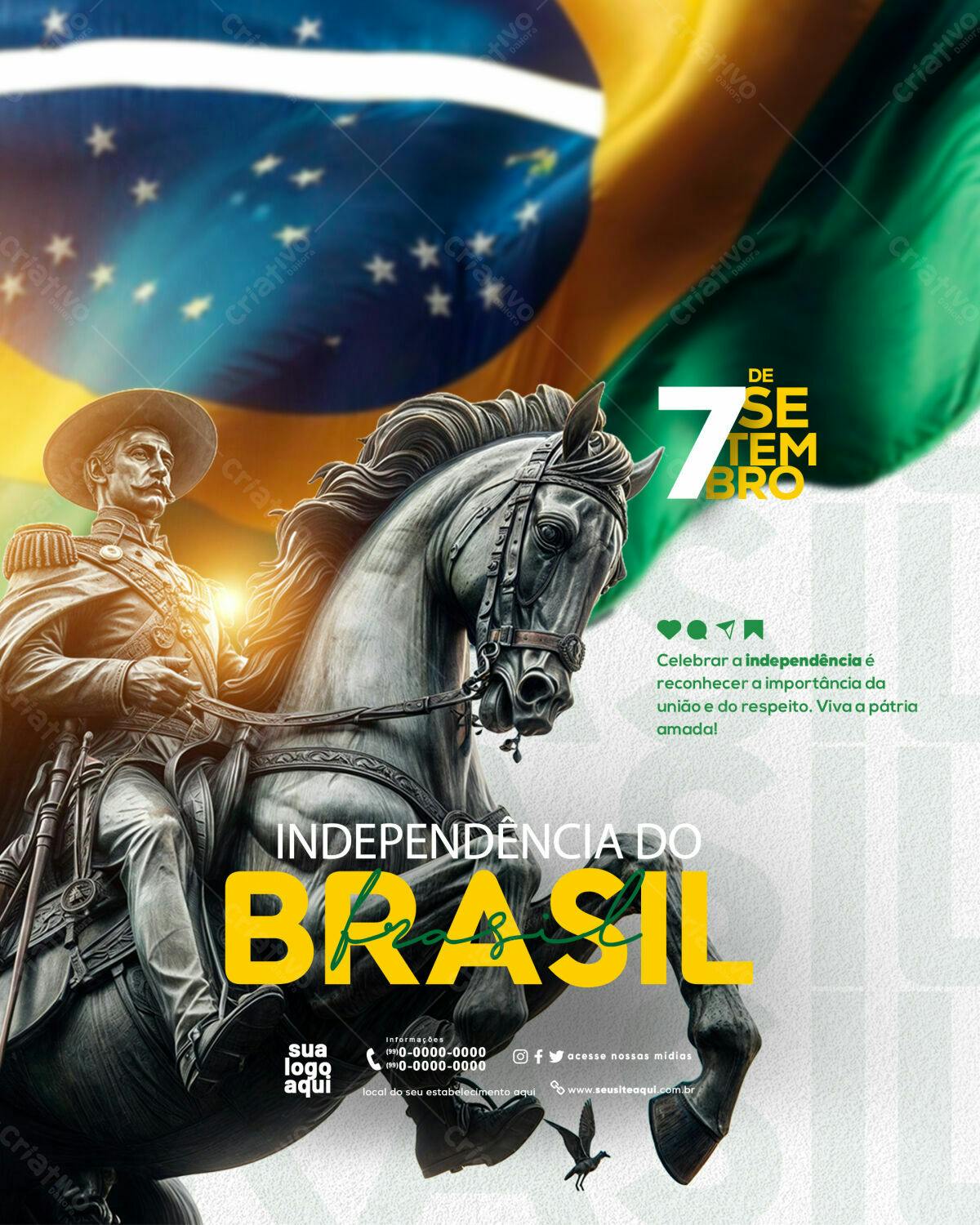 Flyer para 7 de Setembro PSD Editável