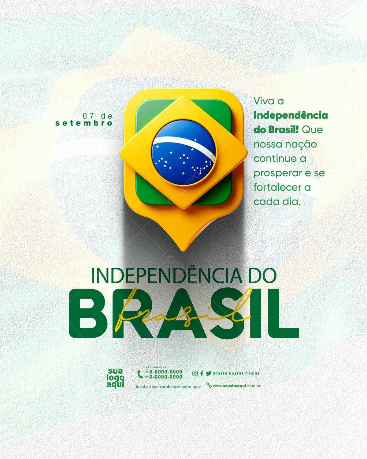 Flyer para 7 de Setembro PSD Editável