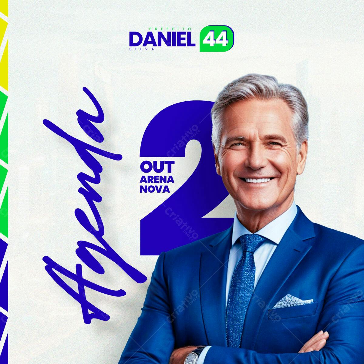 PSD para Campanha Política - Prefeito Daniel Silva PSD Editável