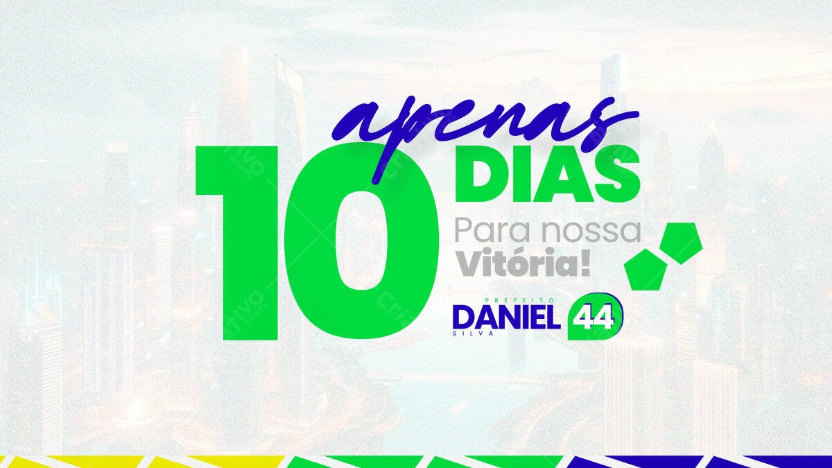 Flyer Eleições PSD Editável - 10 Dias para a Vitória!