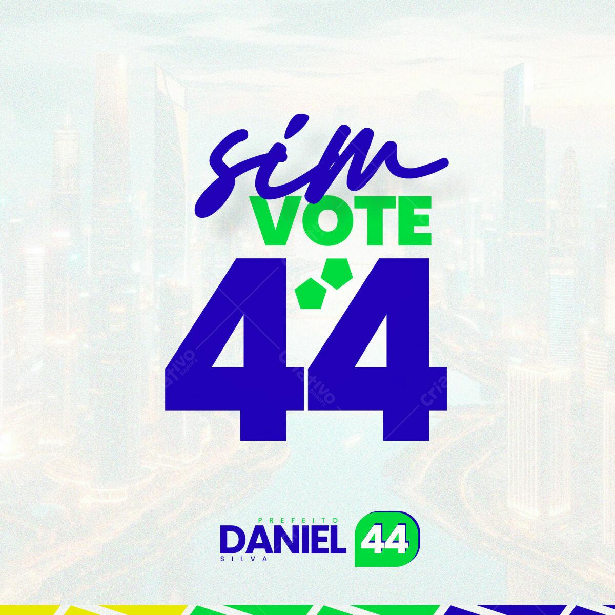 PSD para Campanha Política - Prefeito Daniel Silva 44