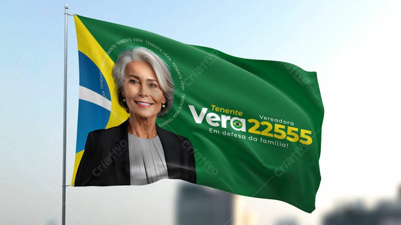 Eleições vereadora bandeira campanha política