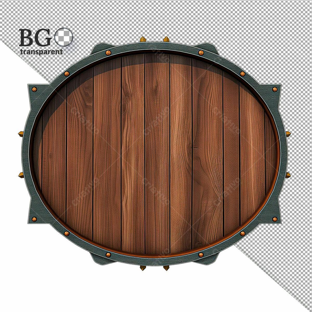 Escudo de Madeira para Game PSD Editável