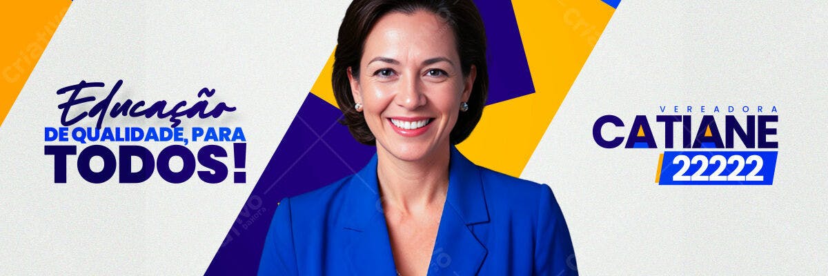 Banner Eleitoral para Candidata PSD Editável
