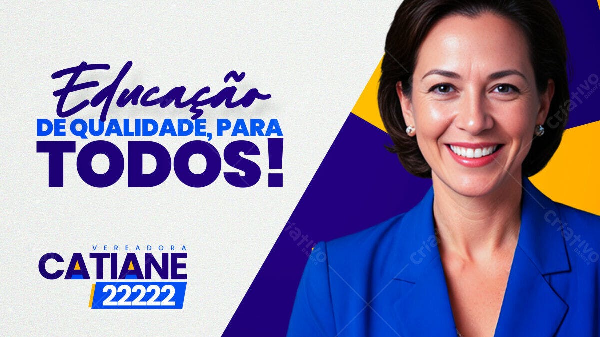 Banner Eleitoral PSD Editável para Campanha Política