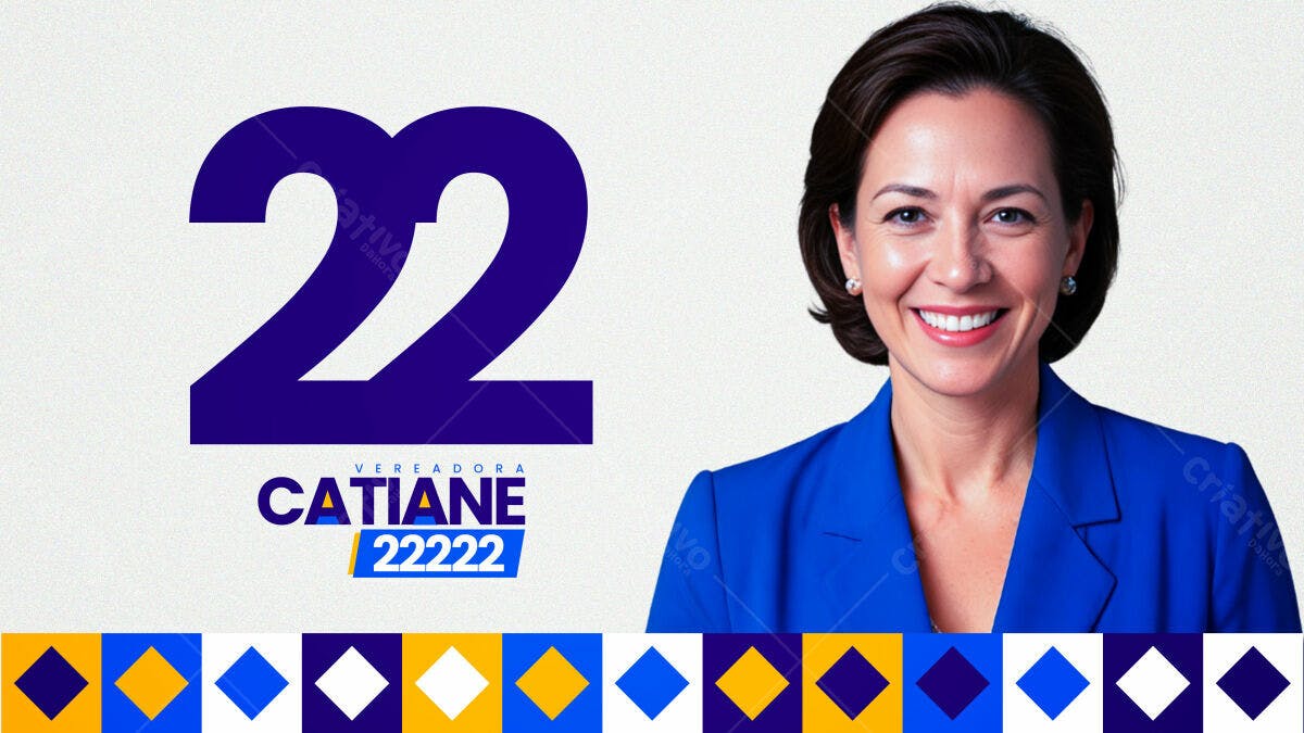 Material de Campanha Política para Vereadora PSD Editável