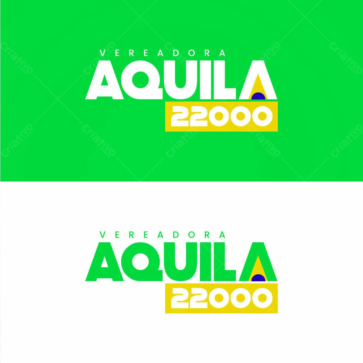 Logo de Campanha Política Vereadora Áquila 22000 PSD Editável