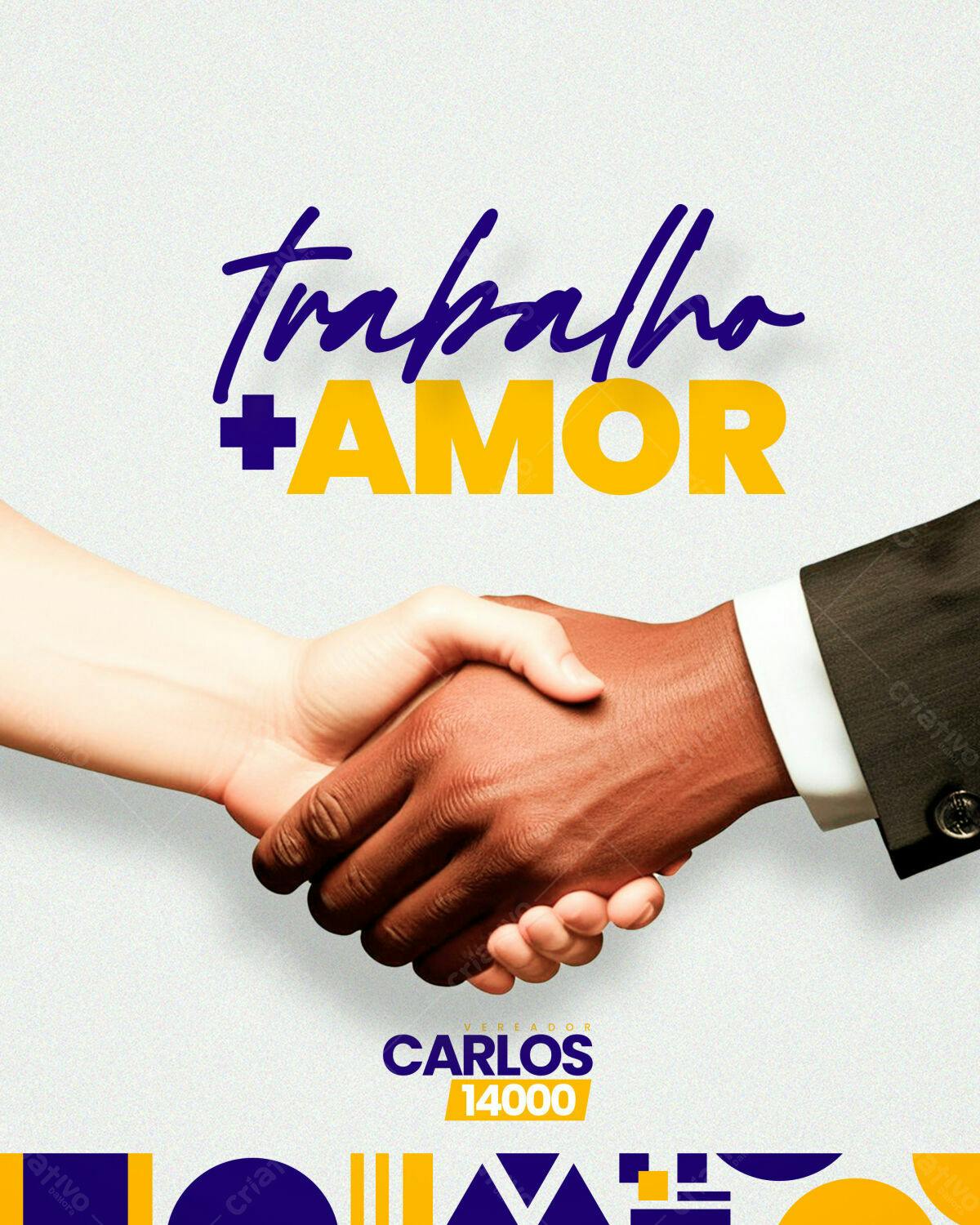 Flyer para Trabalho e Amor PSD Editável