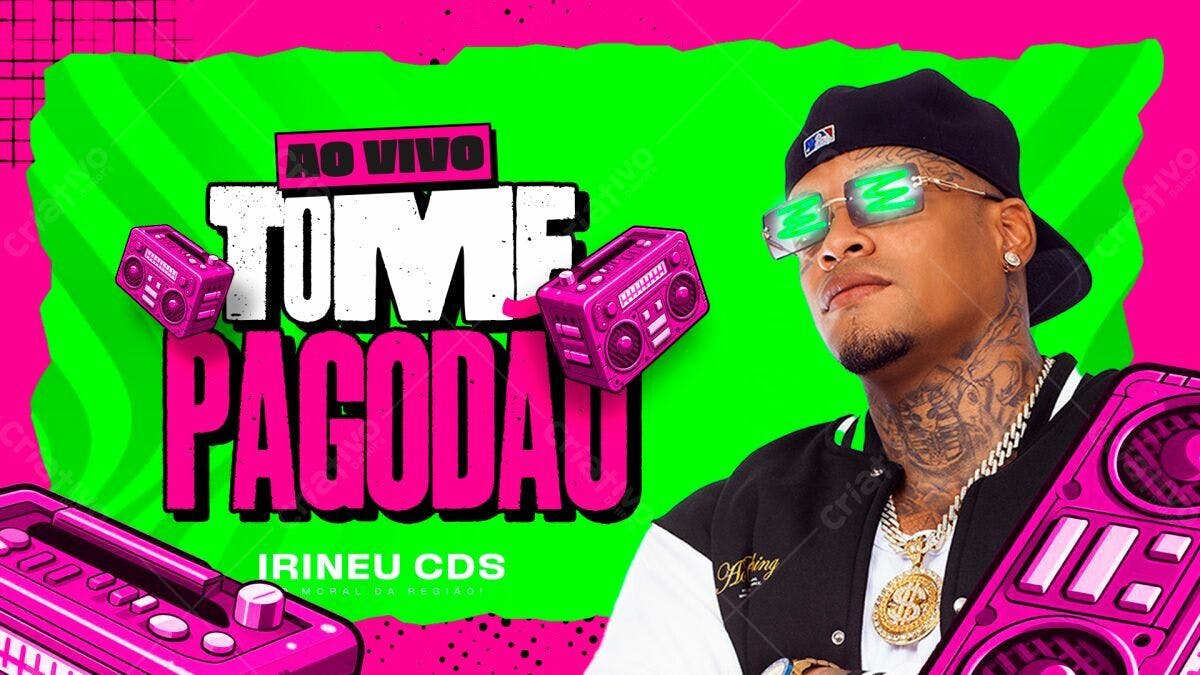 Flyer para Evento de Pagode com Irinêo CDS PSD Editável