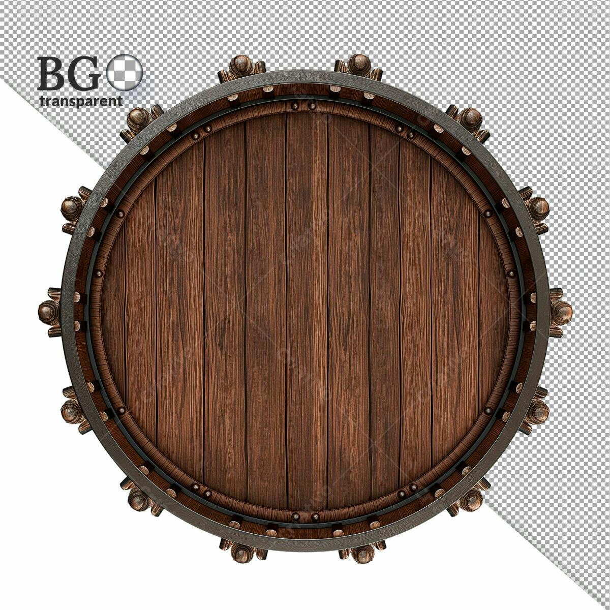 Design de Barril de Madeira PSD Editável