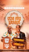 Flyer, event, come to samba event péricles and thiaguinho stories, editable psd